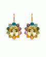 22k Yellow Gold Rainbow Hortensia Earrings For Sale