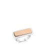 Carrington 18k Rose Gold Engravable ID Bar on Sterling Silver Ring Online Sale