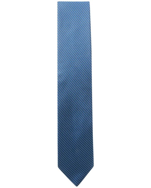 Navy and Royal Microchecked Tie Hot on Sale