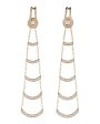 White Diamond Ladder Earrings in 18k White Gold Fashion