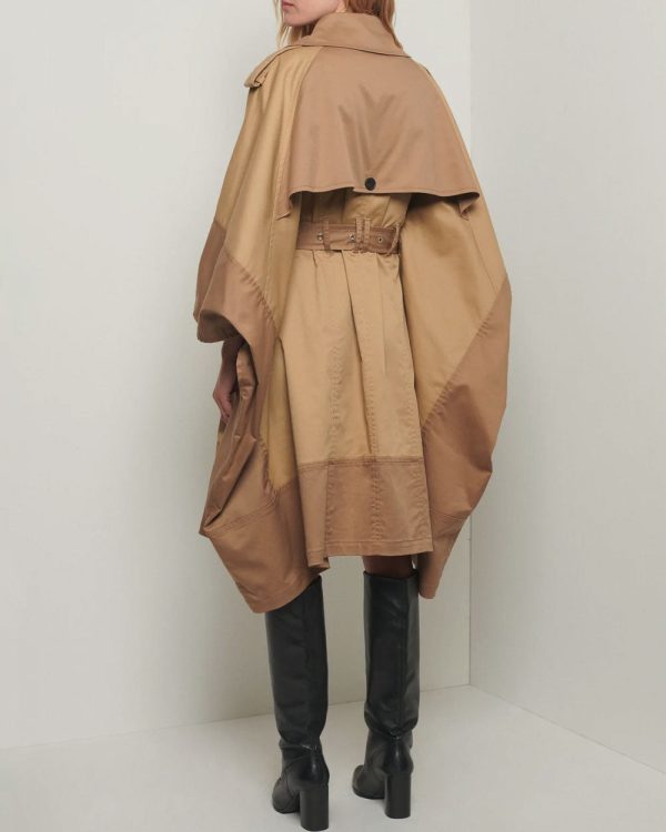 Tan Douglas Trench Cape For Discount