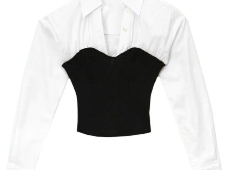 Black and White Hazel Top For Discount