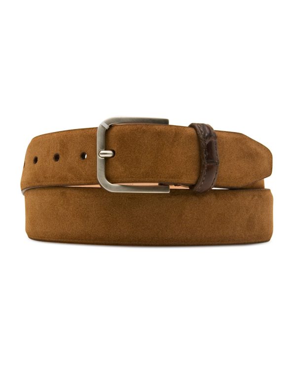 Tobacco Hackett Suede Dress Belt Cheap