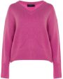 Rose Cashmere Battersea V Neck Sweater Supply