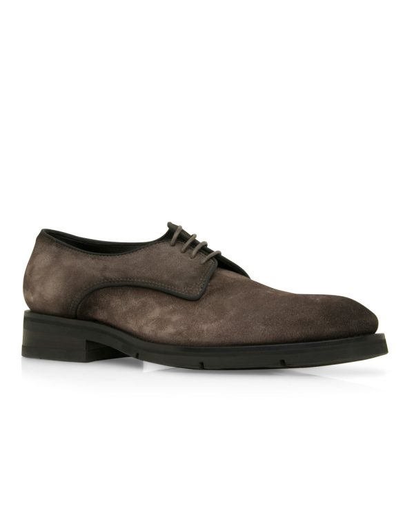 Suede Derby in Charcoal Hot on Sale