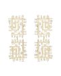 14k Gold Vermeil 1920 Clear Crystal Earrings Supply