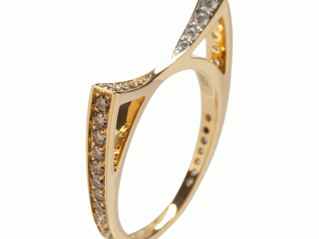 Brown and White Diamond Ring Online Sale