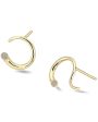 18k Yellow Gold Whirl Diamond Earrings Discount