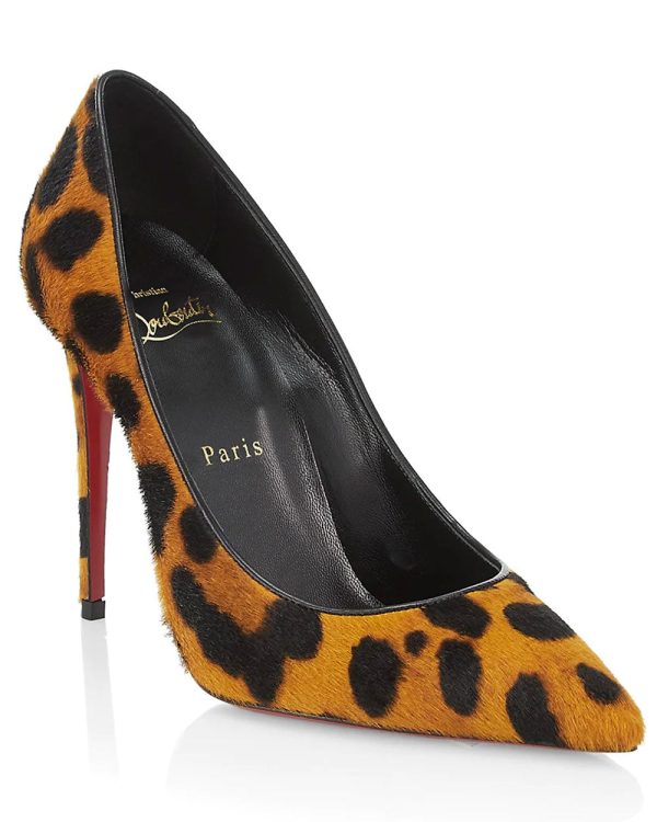 Kate 100 Leopard Pump in Spicy Black Online Sale