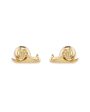 18k Yellow Gold Snail Stud Earrings Online Hot Sale