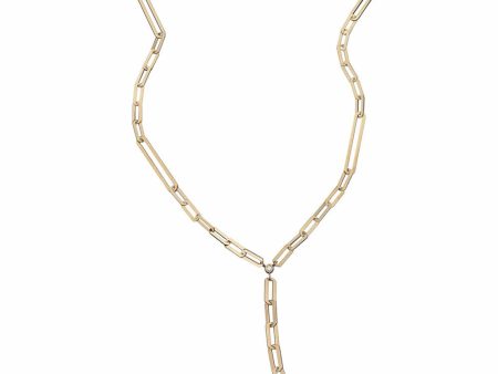 14k Yellow Gold Plated Silver Sheldon Lariat Heart Necklace Fashion