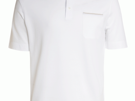 White Cotton Short Sleeve Polo Fashion