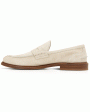 Suede Penny Loafer in White Sale