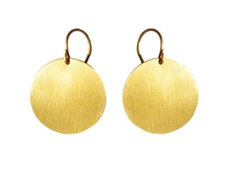 22k Yellow Gold Ladylike Sequins Earrings For Cheap