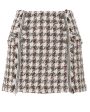 Ecru Multi Starck Houndstooth Mini Skirt Hot on Sale