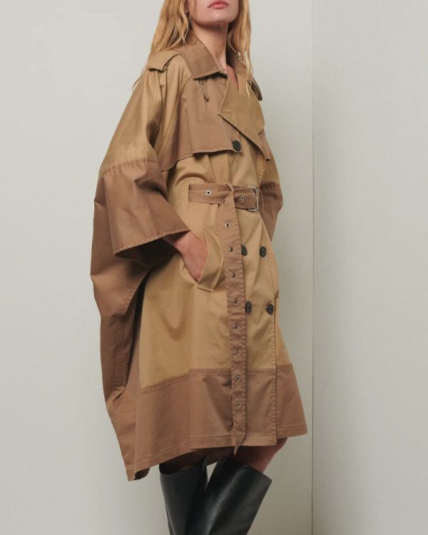 Tan Douglas Trench Cape For Discount