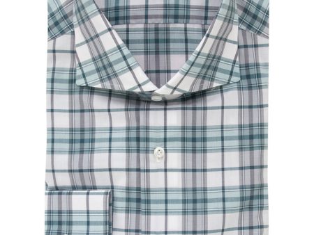 Sage and Blue Plaid Sport Shirt Hot on Sale