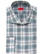 Sage and Blue Plaid Sport Shirt Hot on Sale