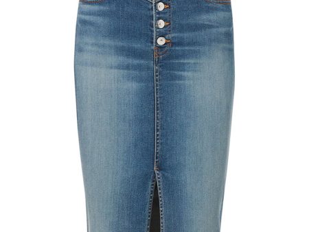 Astro Herron Denim Midi Skirt For Cheap