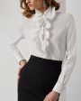 White Aryanna Ruffle Shirt Sale