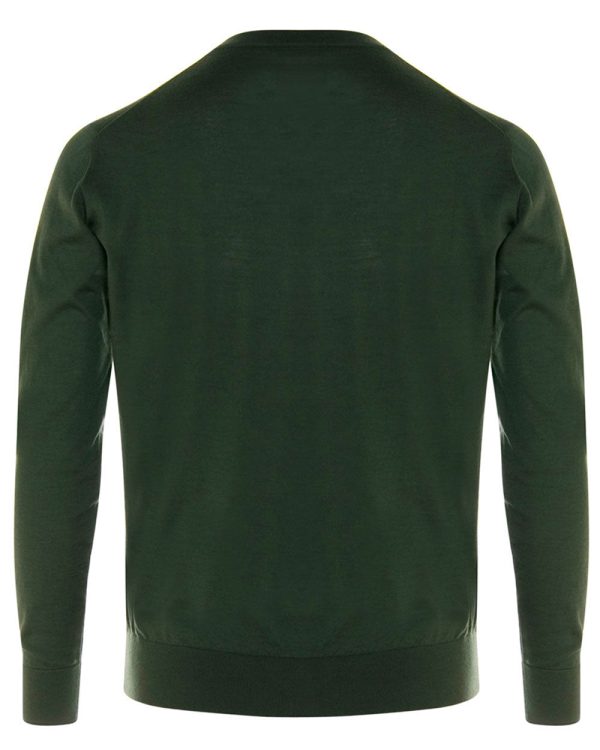 Olive Cashmere V-Neck Sweater Online now