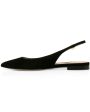 Ribbon Slingback Flat in Black For Cheap