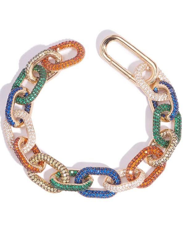 14k Gold Vermeil Drummond Multicolor Crystal Bracelet Sale