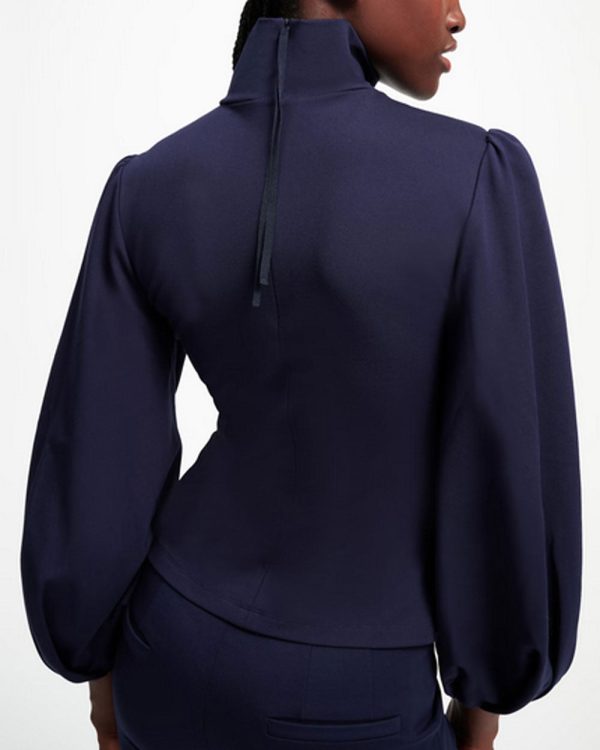 True Navy Emotional Essence Blouse Hot on Sale