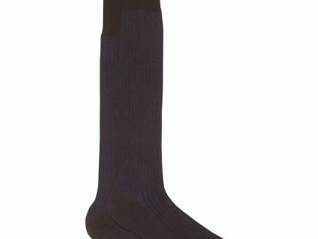 Vanisee Over the Calf Socks in Brown and Blue Supply