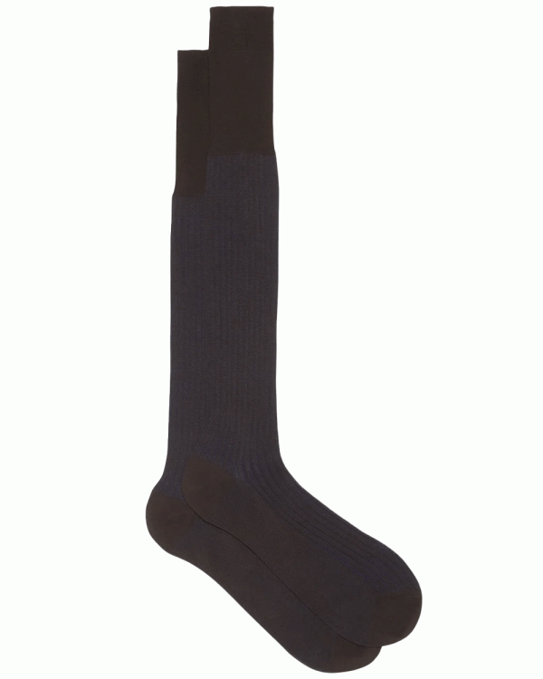 Vanisee Over the Calf Socks in Brown and Blue Supply