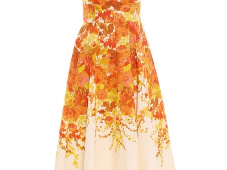 Citrus Ikat Floral High Tide Picnic Dress on Sale