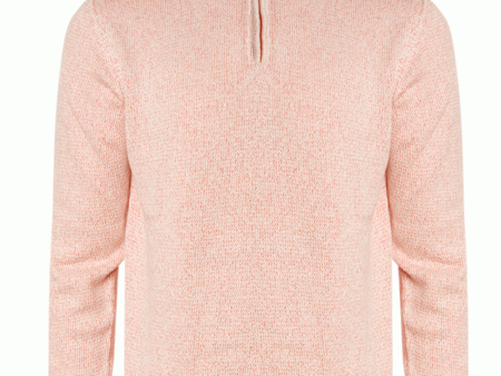 Marled Coral Vaniset Quarter Zip Sweater Discount