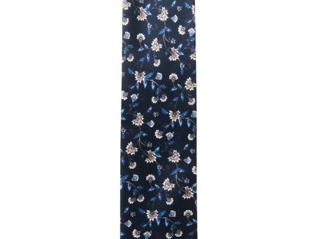 Black and Ivory Floral Tie on Sale