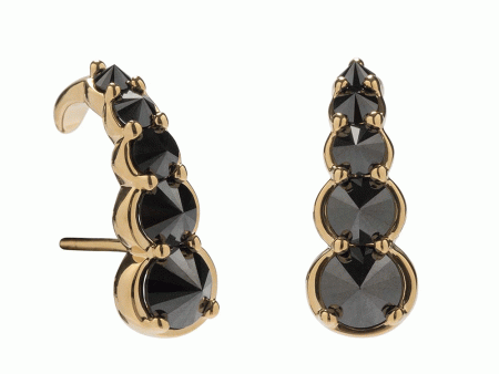 Inverted Black Diamond Earrings Discount