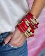 14k Gold and Red Zo Stretch Bracelet Fashion