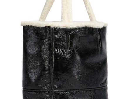 Reversible Lamb Shearling Tote in Black Online