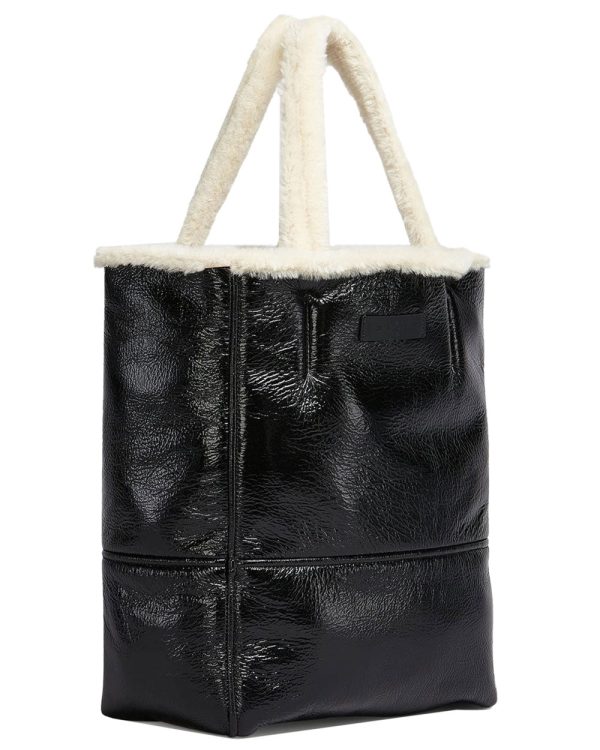 Reversible Lamb Shearling Tote in Black Online