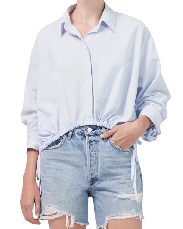 Santa Cruz Blue Drawstring Alexandra Shirt Discount