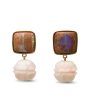 18k Rose Gold Skipping Stones Coral Earrings Online Sale