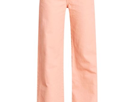 Wide Leg Taylor Jean in Bright Coral Discount