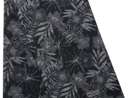 Tonal Palm Print Silk Scarf in Charcoal Sale