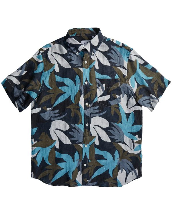 Aqua Tyrion Print Sport Shirt For Cheap