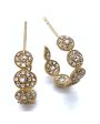 20k Yellow Gold Diamond Eternity Opera Hoop Earrings Sale