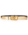 Valentino V Logo Belt in Gold For Sale