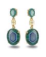 20k Yellow Gold Malachite Affinity Earrings Fashion