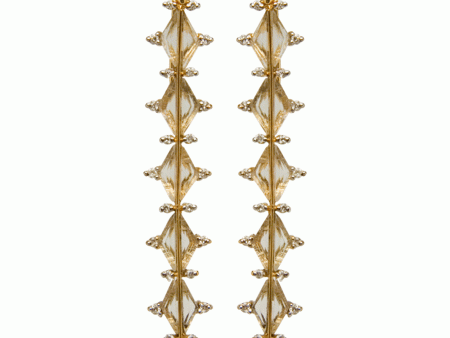 14k Yellow Gold Diamond Dagger Earrings Online