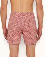 Red and Cloud Cano Geometric Swim Short Fashion