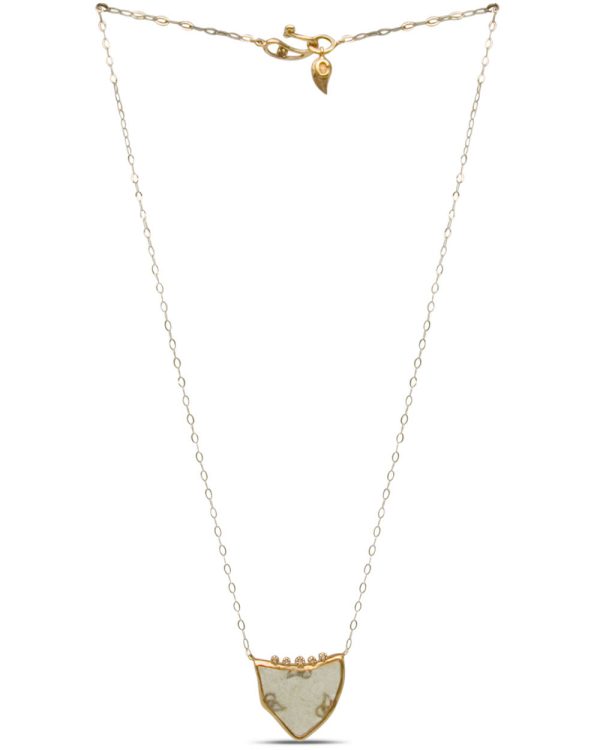 20k Yellow Gold Antique Glass Antiquity Necklace Online