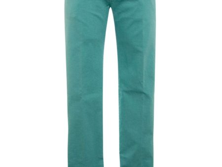 Teal Cotton and Cashmere 5 Pocket Pant Online