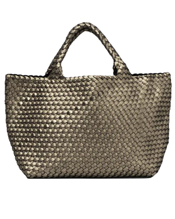 St. Barths Medium Metallic Tote in Etoile Online now